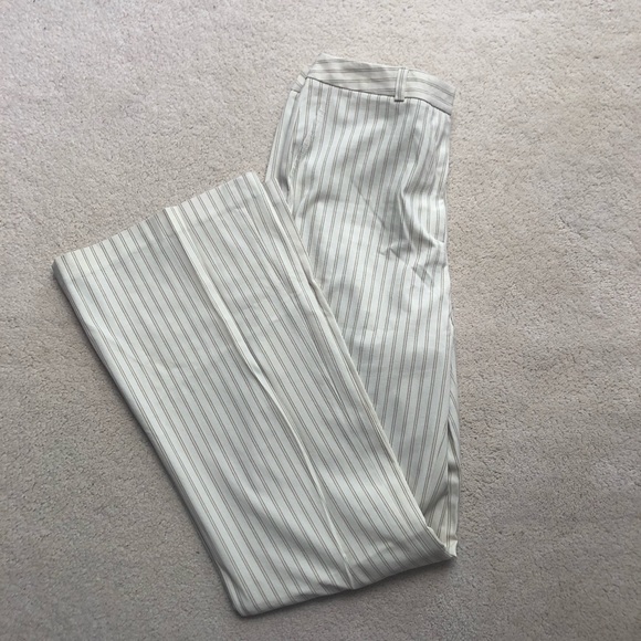 Isabel Ardee NWOT Cream Striped Pants Sz 8 - Picture 3 of 5